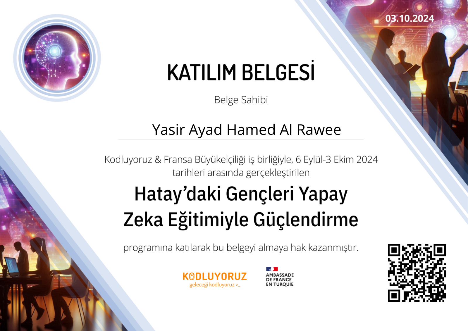 Empowering Youth in Hatay with AI Training Program